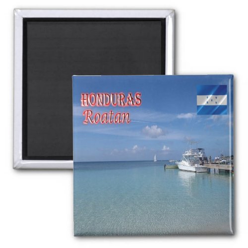 zHN009 ROATAN West Bay Honduras Fridge Magnet