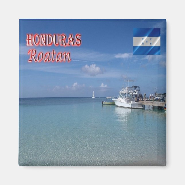 zHN009 ROATAN West Bay, Honduras, Fridge Magnet (Front)