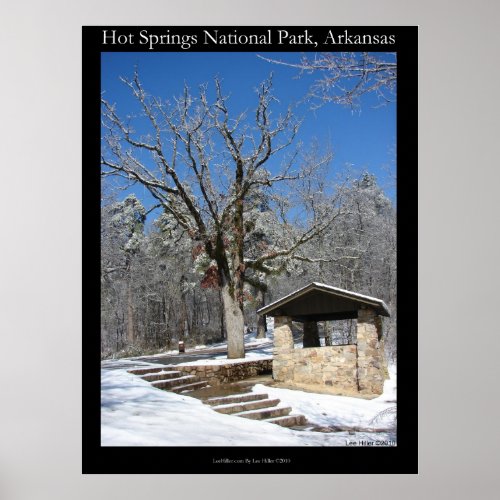 zHot Springs National Park Ice Snow Hut Poster