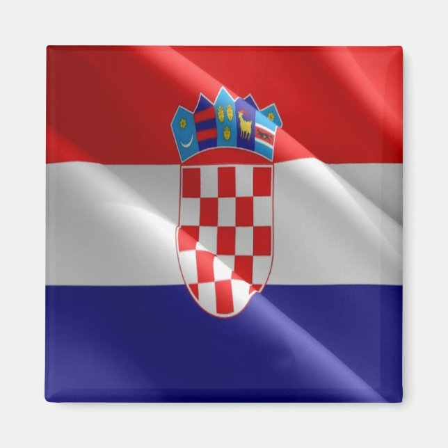 zHR002 CROATIA, Croatian Waving Flag, Fridge  Magnet (Front)
