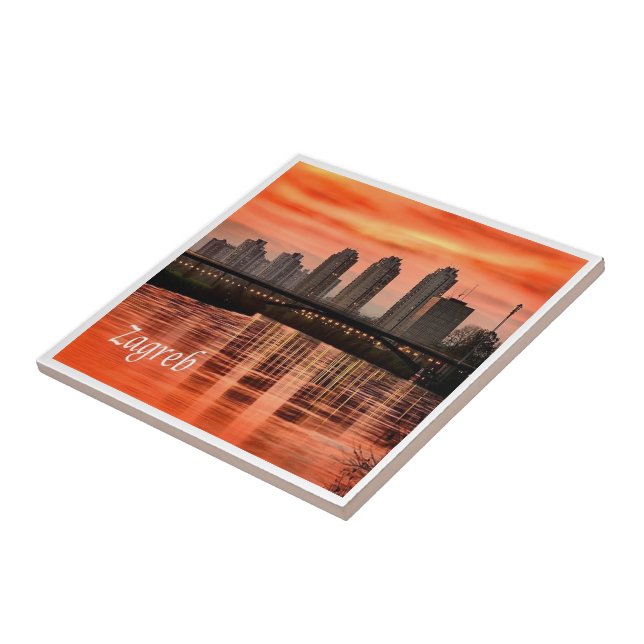 zHR004 ZAGREB, Croatia, Europe, Ceramic Tile (Side)