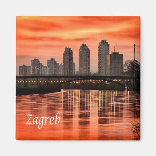 zHR004 ZAGREB - Croatia - Fridge Magnet
