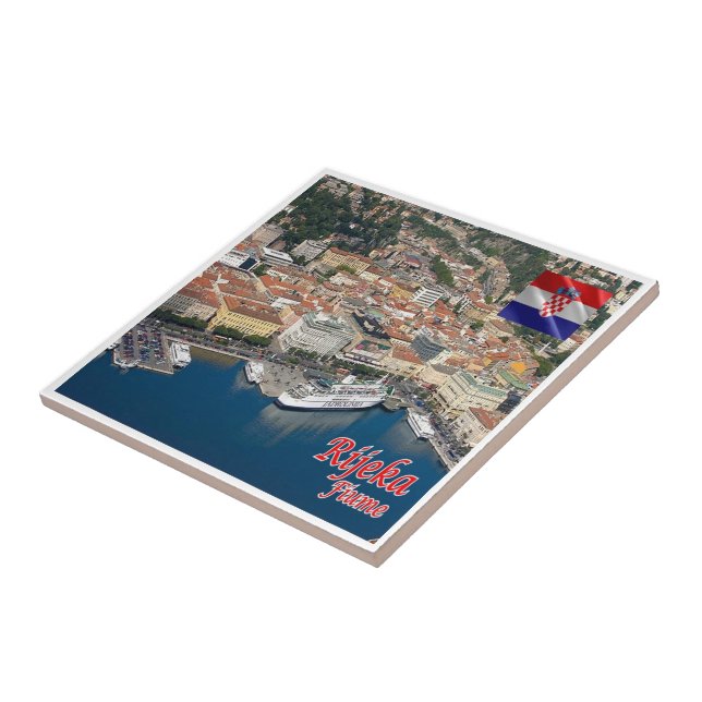 zHR006 RIJEKA, Croatia, Ceramic Tile (Side)