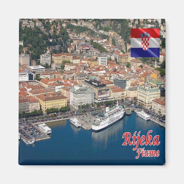 zHR006 RIJEKA, Croatia, Fridge Magnet (Front)
