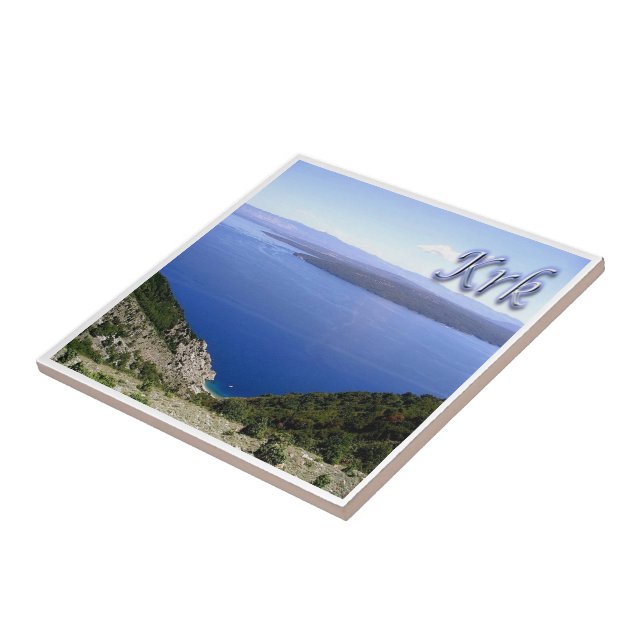 zHR014 KRK, CRES, Croatia, Ceramic Tile (Side)