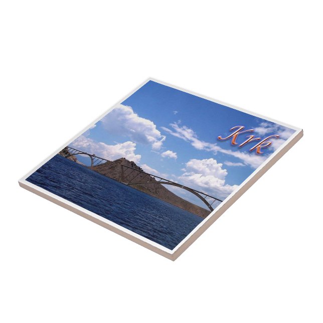zHR016 KRK, Bridge, Croatia, Ceramic Tile (Side)