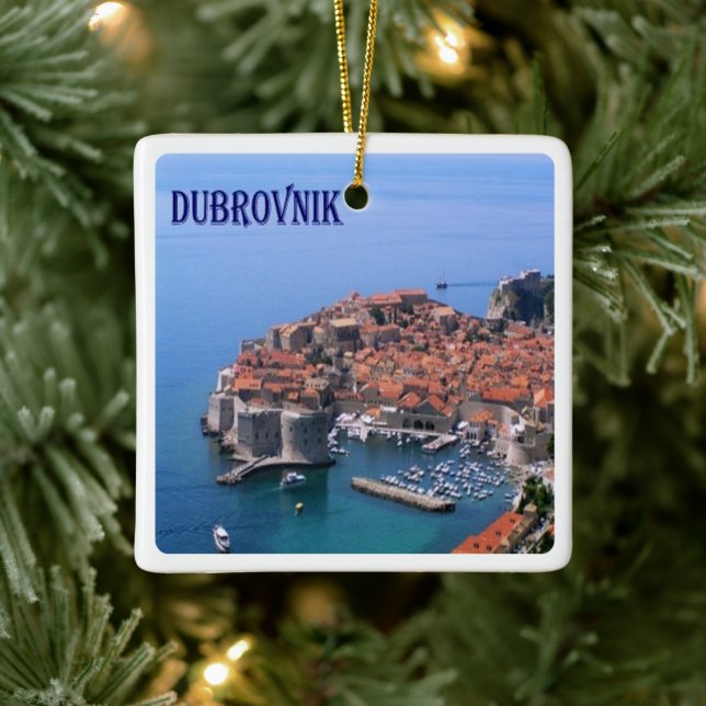 zHR017 DUBROVNIK, Croatia, Europe, Ceramic Ornament (Tree)