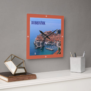 zHR017 DUBROVNIK, Croatia, Square Wall Clock