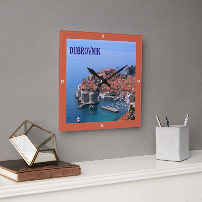 zHR017  DUBROVNIK, Croatia, Square Wall Clock (Office)
