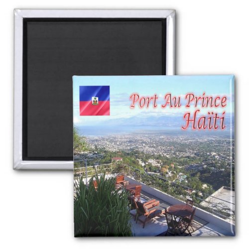 zHT003 PORT AU PRINCE Haiti America Fridge Magnet