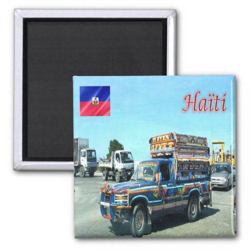 zHT004 PUERTO PRINCIPE Tap Tap Haiti Fridge Magnet