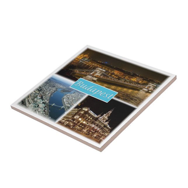zHU003 BUDAPEST Hungary, Ceramic Tile (Side)