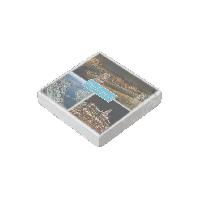 zHU003 BUDAPEST Hungary, Stone Magnet (Angled)