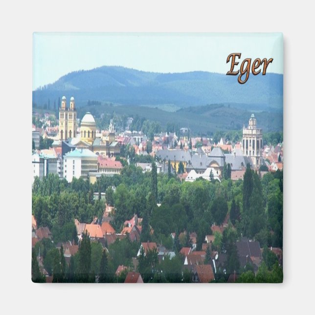 zHU004 EGER Panorama, Hungary, Fridge Magnet (Front)
