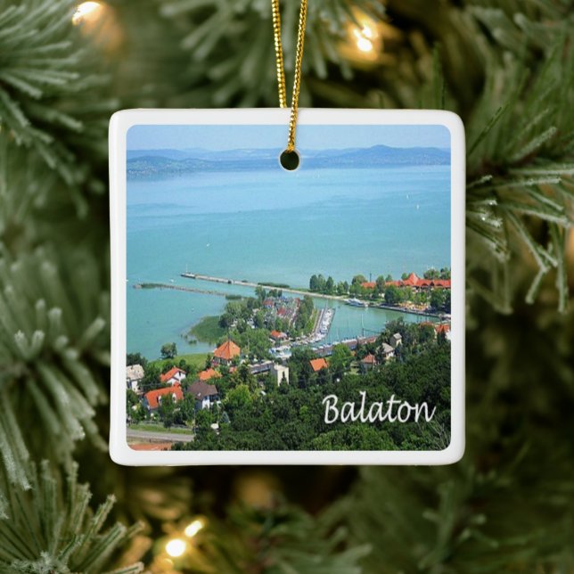 zHU009  BALATON, Hungary, Europe,  Ceramic Ornament (Tree)