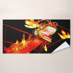 Zhulong Fire Dragon  Bath Towel