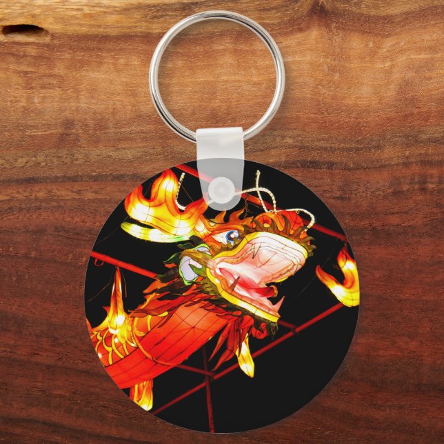 Zhulong Fire Dragon  Keychain (Front)