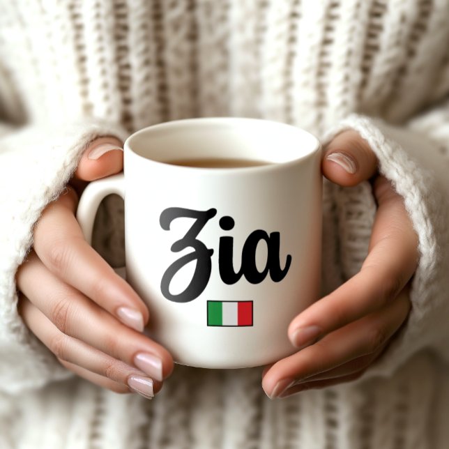 Zia (Aunt) Italian Flag Mug (Zia Mug for your Italian Aunt - Thoughtful gift for Auntie)