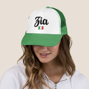 Zia (Aunt) Italian Flag Trucker Hat