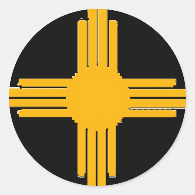 Zia Classic Round Sticker (Front)