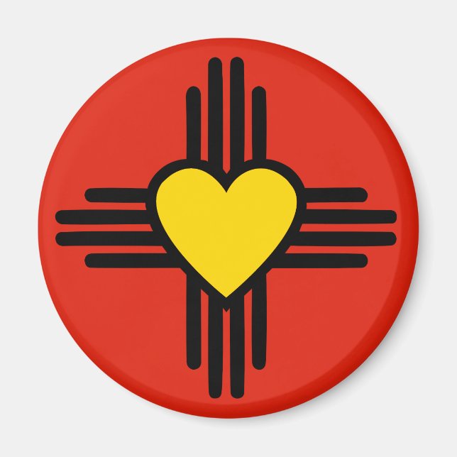 Zia Heart Symbol Magnet (Front)