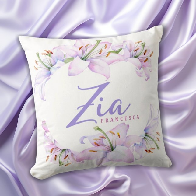 Zia Personalized Italian Gift for Aunt Throw Pillow (Creator Uploaded)