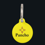 Zia Sun  Pet ID Tag<br><div class="desc">Let your dog/cat show their New Mexico Pride with this Personalized Zia Sun ID tag.</div>