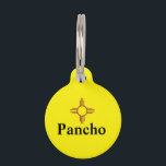 Zia Sun  Pet ID Tag<br><div class="desc">Let your dog/cat show their New Mexico Pride with this Personalized Zia Sun ID tag.</div>
