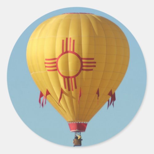 Zia Sun Symbol Hot Air Balloon Sticker