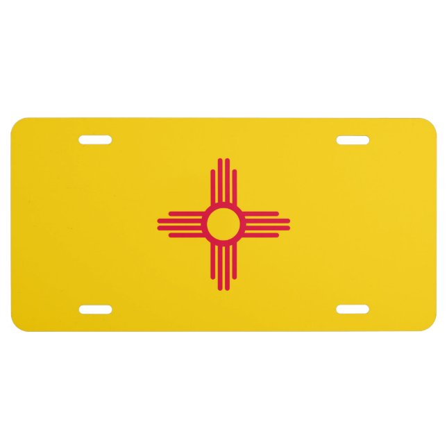 Zia Sun Symbol New Mexico  License Plate (Front)