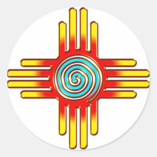 Zia Sun - Zia Pueblo - New Mexico Classic Round Sticker
