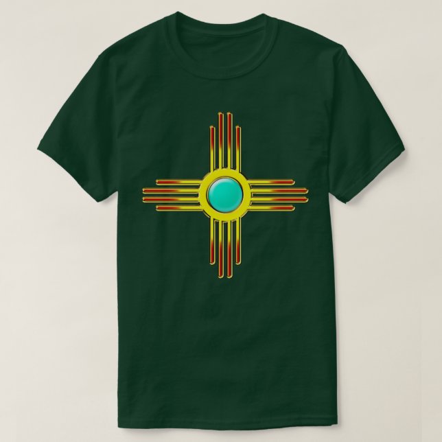 Zia Sun Zia Pueblo New Mexico Sun Symbol DD 1  T-Shirt (Design Front)