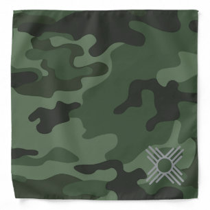 Zia Symbol Army Green Camouflage Bandana