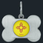 Zia Symbol Custom Name Pet ID Tag<br><div class="desc">Zia Symbol Custom Name Pet ID tag</div>