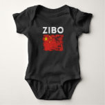 Zibo China Flag Chinese Souvenir Baby Bodysuit at Zazzle