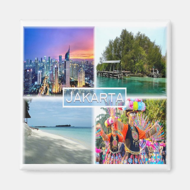 zID004 JAKARTA, Macan Island, Sepa Island, Fridge Magnet (Front)