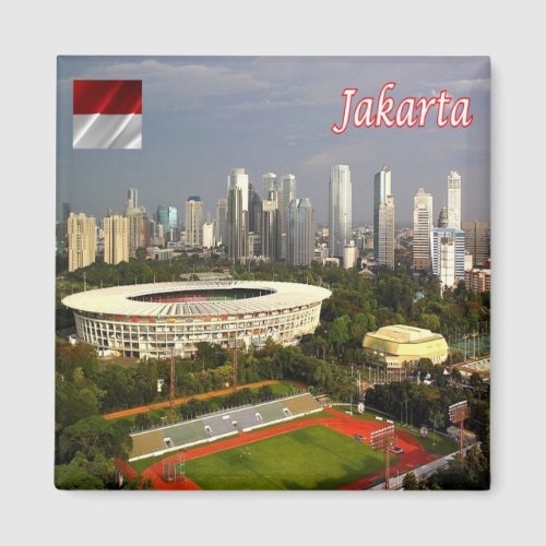 zID013 JAKARTA City Stadium Indonesia Fridge Magnet