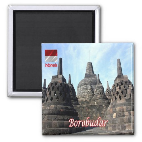 zID024 BOROBUDUR Indonesia Asia Fridge Magnet