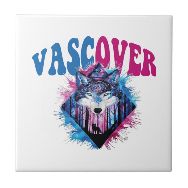 Zidika vascover wolf  Essential Ceramic Tile (Front)