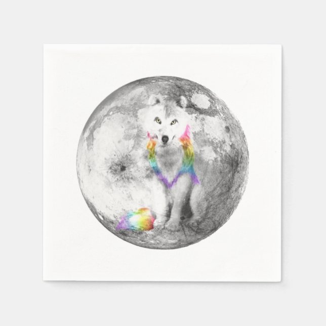 Zidika Wolf Classic  Napkins (Front)