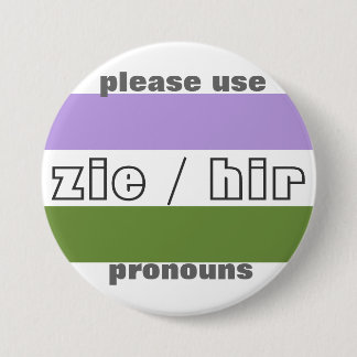 Zie/Hir Pronoun Button Pin