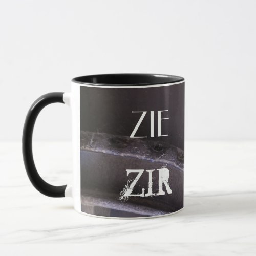 Zie Zir Pronouns Trans Non_Binary ENBY LGBTQ Mug 1