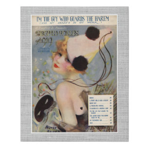 Ziegfeld Follies Girl Faux Canvas Print