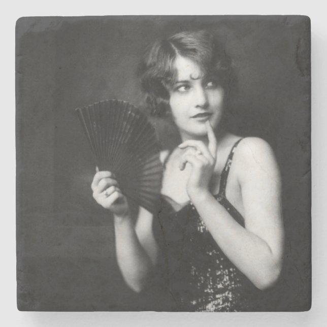 Ziegfeld Follies Girl Stone Coaster (Front)