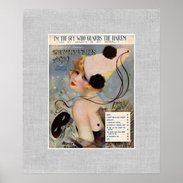 Ziegfeld Follies Girl Vintage Theatre Poster (Front)