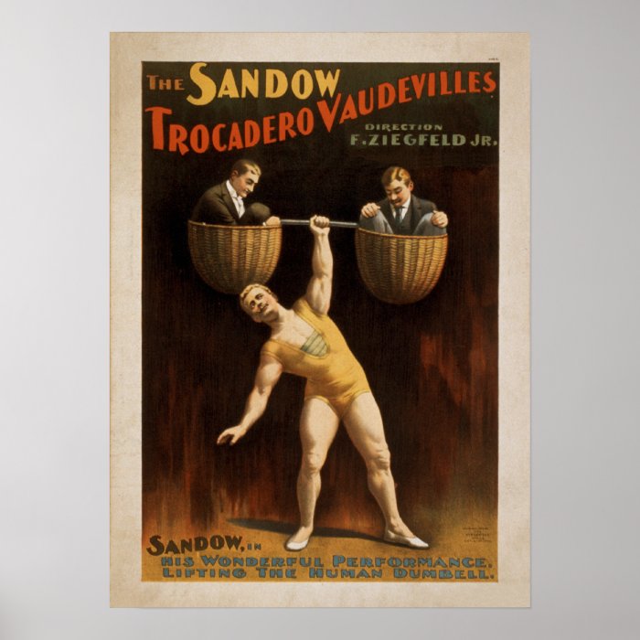 ZIEGFELD Strong Man Act VAUDEVILLE Poster