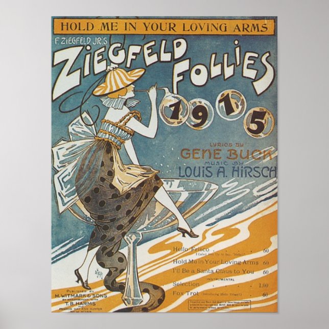 Ziegfled Follies 1915 Hold Me in Your Loving Arms Poster (Front)