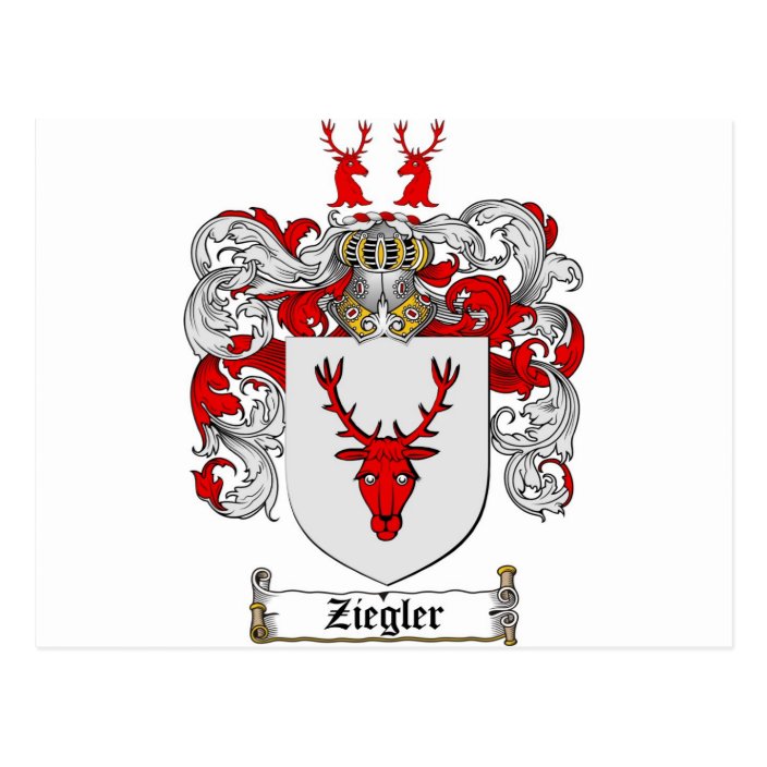 Ziegler Coat of Arms / Ziegler Family Crest Postcard | Zazzle.com