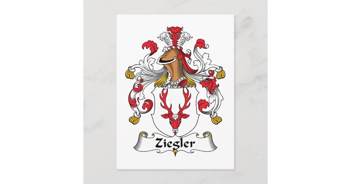 Ziegler Family Crest Postcard | Zazzle