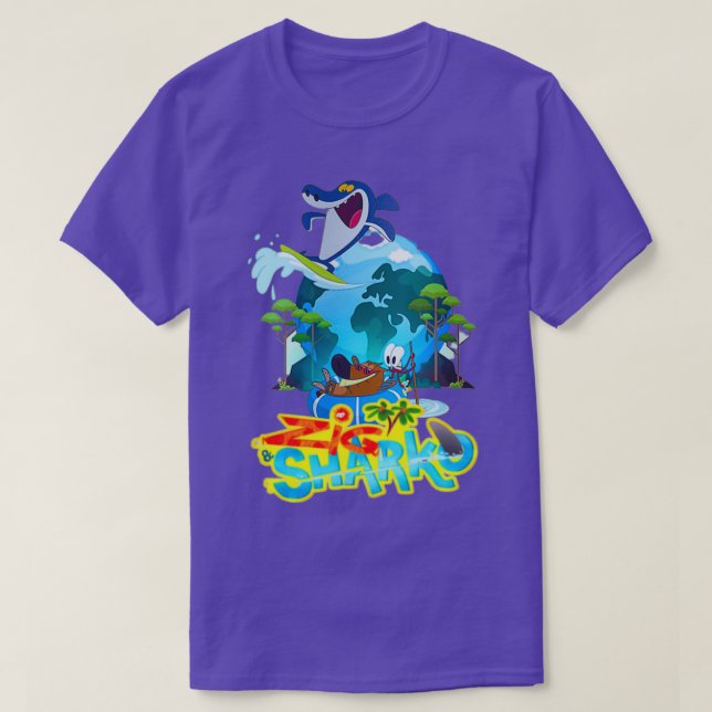 Zig Adventures And Sharko GamesFunny T-Shirt (Design Front)